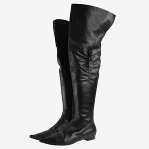 Dior Black Over the Knee Boots